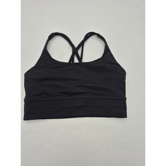 Lululemon Women's Size 4 Strappy Crisscross Back Sports Bra Black - Picture 1 of 3